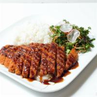 Katsu · Lightly breaded with panko and fried chicken breast or pork loin.