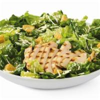 Mighty Caesar Salad · Grilled chicken breast, romaine lettuce, croutons, and shredded Parmesan with Caesar dressing.