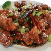 General Tso'S Chicken · Spicy sweet sauce, crispy chicken, red pepper, scallions