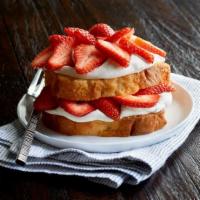 Strawberry Shortcake (680 Cal) · Luscious layers of pound cake, real whipped cream and fresh strawberries.