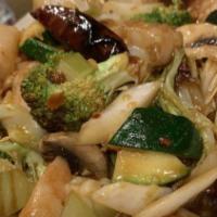 Assorted Vegetable · Served with beef chicken or shrimp. stir-fried with broccoli napa cabbage bamboo carrots and...
