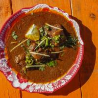 Beef Nihari With Plain Rice · Beef prepared with curry.