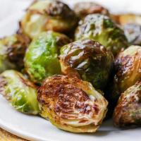 Roasted Brussels Sprouts · Roasted Brussels sprouts with our homemade (& low carb) chipotle aioli.