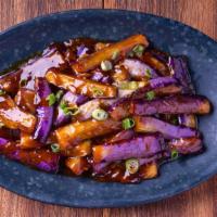 Eggplants In Spicy Garlic Sauce 鱼香茄子 · Spicy. Braised Chinese eggplants in spicy garlic sauce.