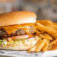 Cheese Willie Burger · Half pound beef patty, cooked medium well, choice of cheese, includes mayo, mustard, lettuce...