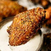 Wings 5 · Naked or breaded, tossed in buffalo, bbq, garlic parmesan, or honey garlic sauce.