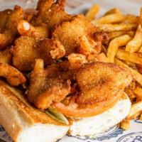Shrimp Poboy · $16.19. Grilled, fried or blackened served on hoagie roll with lettuce and tomato. Choice of...