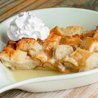Bourbon Bread Pudding · Sweet cinnamon bread pudding with a bourbon sauce.