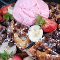 Chocolate Chip Waffle · Sweet waffle with embedded chocolate chips