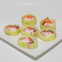 Tokyo Spring Roll (No Rice) · RAW FISH. Shrimp sushi, Tuna, Salmon, Snapper, Crabmeat, Asparagus, Crabstick, Sauce / wrapp...