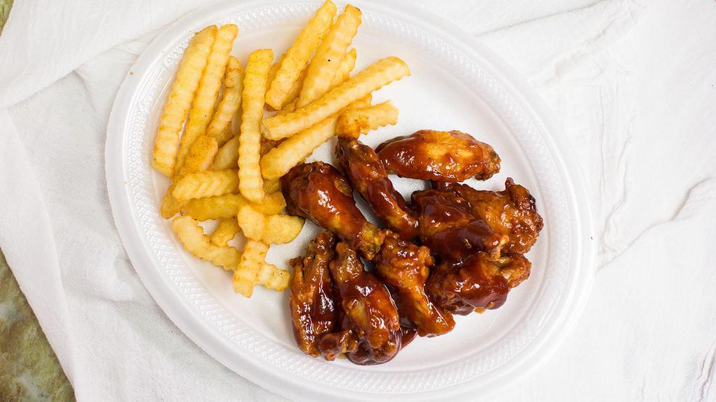 Chicken Wings (8 Pieces) · Choice of buffalo, lemon pepper, BBQ, or plain.