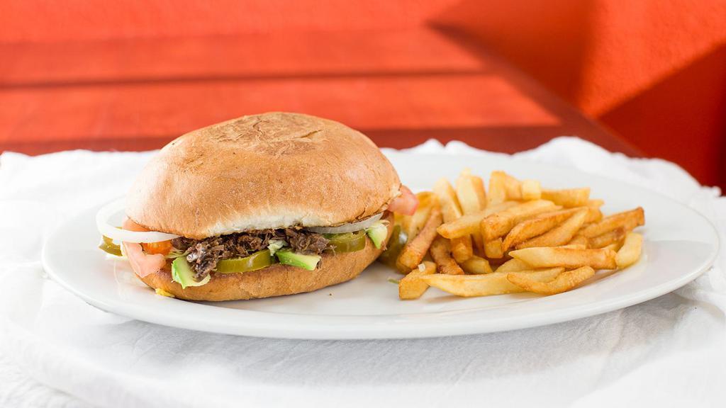 Torta Regular · Choice of Meat 
with fries