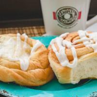 Old Fashion Cinnamon Roll · A BAKED large pastry rolled with cinnamon sugar and walnuts.