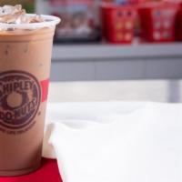 Iced Coffee (Large) · Available in French Vanilla, Hazelnut, and Caramel.