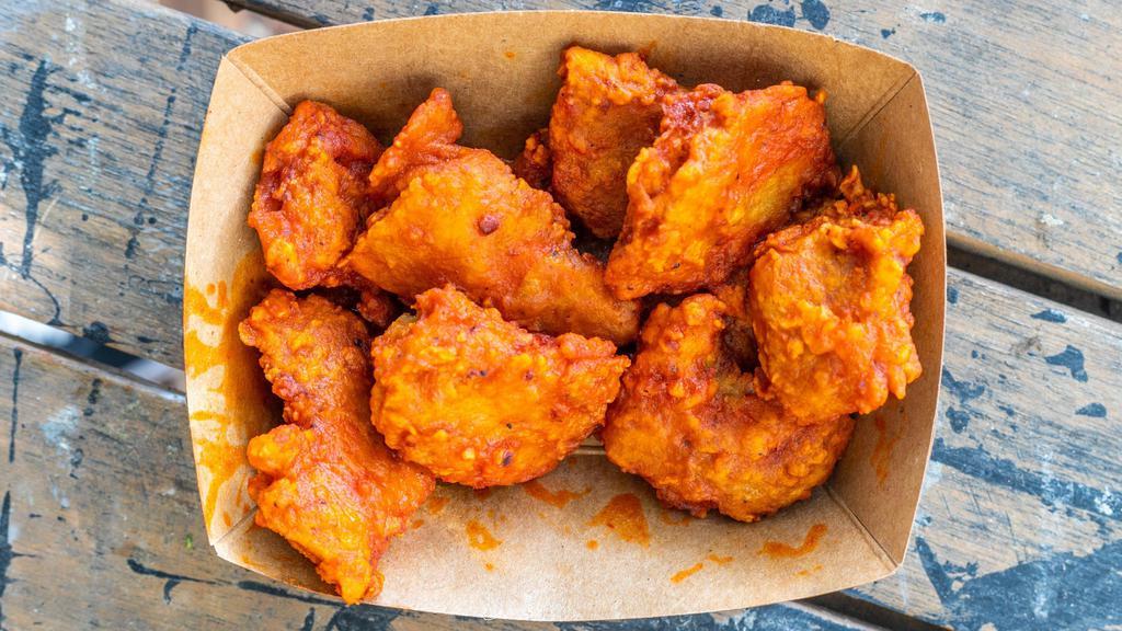 Buffalo Bites · Tossed in sauce: spicy lemon pepper, BBQ habanero or buffalo ranch on side.