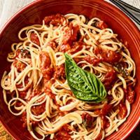 Linguine Positiano  · Crushed tomatoes, garlic, olive oil and basil.