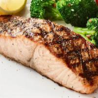 Simply Grilled Salmon* · Wood-grilled . *These items are cooked to order. Consuming raw or undercooked meats, poultry...