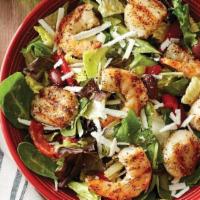 Johnny Rocco Salad With Sea Scallops · Sea Scallops served over romaine tossed with roasted red peppers, kalamata olives and ricott...