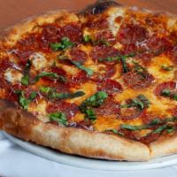 Triple Roni Pie · Favorite. Three cheese blend with salumeria biellese pepperoni and fresh mozzarella topped w...