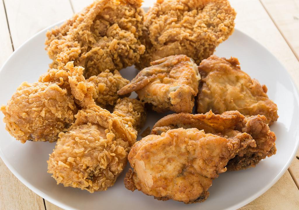 Fried Or Baked Chicken  8 Pc. Family Meal · Mixed 8 pieces with two sides(pint size) and bread.