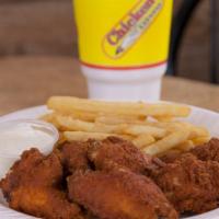 8 Boneless Hotwing Combo · Includes 1 regular side and a large drink
