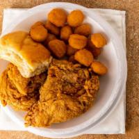 2 Pieces Fried Chicken Dinner · Served with your choice of two sides.