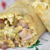 Breakfast Burrito Special · Beans , Potato, Egg, Cheddar, One Meat