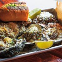 Charbroiled Oysters (6) · Grilled Oyster topped with scampi cajun sauce and grated parmesan cheese
Comes with side of ...