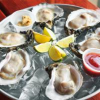 Oysters On The Half Shell (6) · Consuming raw or undercooked meats, poultry, shellfish, or eggs may increase your risk of fo...