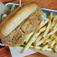 Catfish Po Boy · Served with cajun fries and hushpuppies.