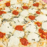 Margherita Pizza
 · Fresh basil, fresh garlic, and fresh sliced tomatoes.