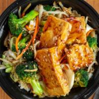 Vegetable Bowl · tofu, broccoli, cabbage, bean sprouts tossed in house special sauce served over white rice.