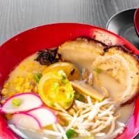 Tonkotsu Ramen · Japanese style noodle soup with pork broth.