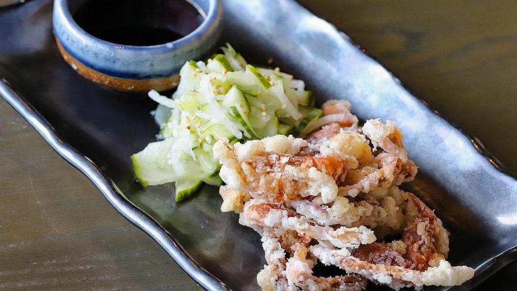 Dipping Crab · crispy soft shell crab, cucumber sunomono, tempura sauce