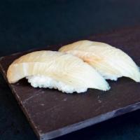 *Dutch Yellowtail Nigiri (Gf) · hiramasa. netherlands, recirculating aquaculture system. the seafood in this product carries...