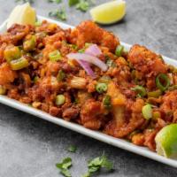 Chili Gobi · Chili gobhi is an Indo-Chinese recipe which is prepared with cauliflower florets, onion, chi...