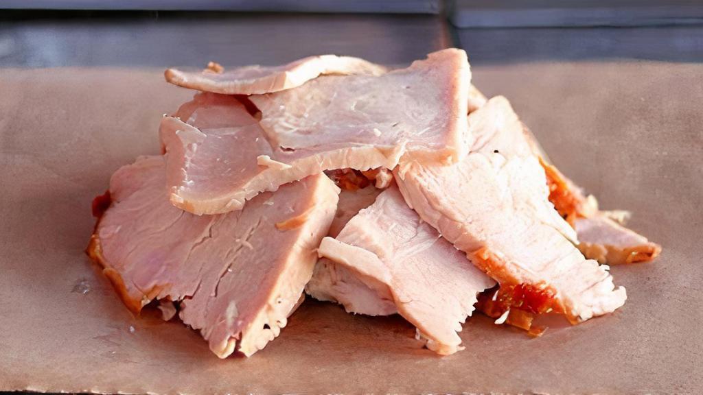Turkey Breast Plate · Slow-smoked sliced turkey breast, served with 2 sides and a roll