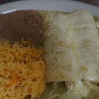 Enchiladas Dinner · 2 enchiladas of your choice & 1 tortilla