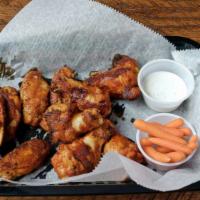 10 Baked Wings · 10 Pieces Baked Wings, Buffalo, Spicy Asian or dry rub