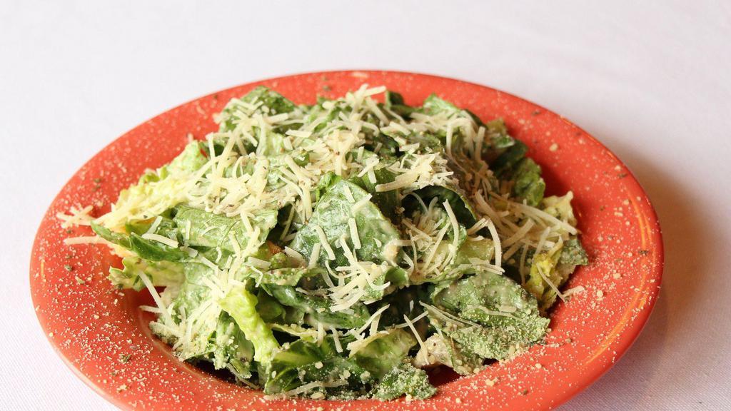 Caesar Salad · Caesar Salad: Romaine, parmesan, croutons, and caesar dressing. Add chicken, penne for an additional charge.
