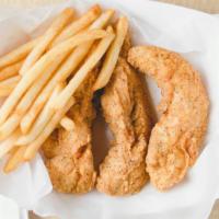 3 Tender Combo  · Three chicken tenders. Choice of one regular side and 20 ounces drink. Choice of one sauce.