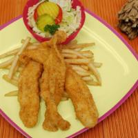 3 Pc Fish · Comes with three pieces fish, choice of one regular side, one roll and one tartar sauce.