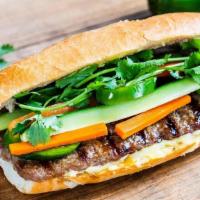 Pork Banh Mi · Choice of protein served with Vietnamese buttery mayo, chicken liver pate (except Salmon & T...