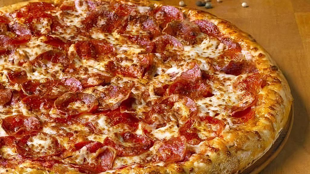 Pepperoni Deluxe (Small) · A pepperoni lover's dream.  Comes with double pepperoni and extra mozzarella cheese.  But watch out, it's extra juicy. Cal 157 - 752