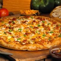 Bbq Chicken (Small) · Savor the flavor of this tasty BBQ pizza.  Smokey BBQ sauce, grilled chicken (or beef), onio...