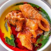 Gbegiri & Ewedu · Western Nigerian soup prepared with black eye beans pureed and served with ewedu soup (jute ...