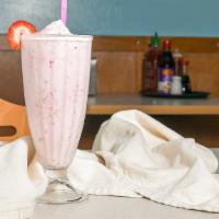 Strawberry Smoothie / Sinh Tố Dâu · Strawberry smoothie blended with condensed milk.