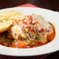 Beef Lasagna · Layers of pasta, beef, and three cheeses, topped with our fresh, made daily tomato sauce.