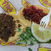 Taco De Bistek · CORN TORTILLA WITH BEEF STEAK