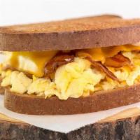 All American · Eggs, Sausage or Bacon, Cheese, Toast